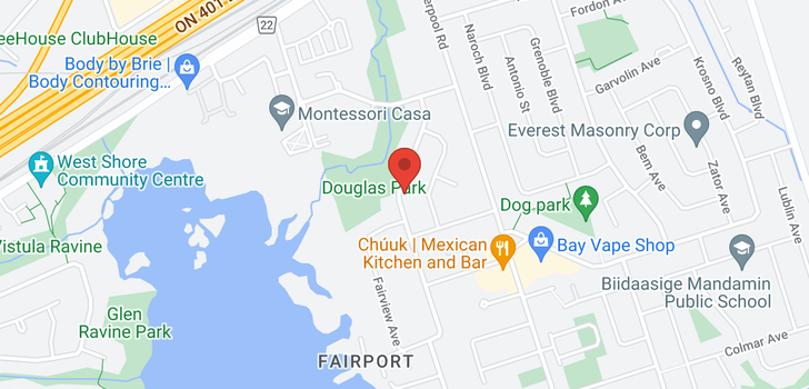 map of 861 DOUGLAS AVE